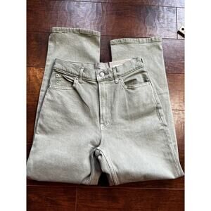 Everlane Straight Leg Jeans in Light Sage Green